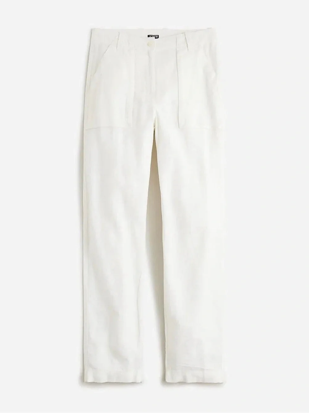 J.CREW White Seaside Linen Tencel Lyocell Blend Cargo